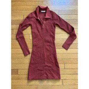 NWOT Lexi Rib Long Sleeve Sweater Polo, Size XS (Custom Tailored)